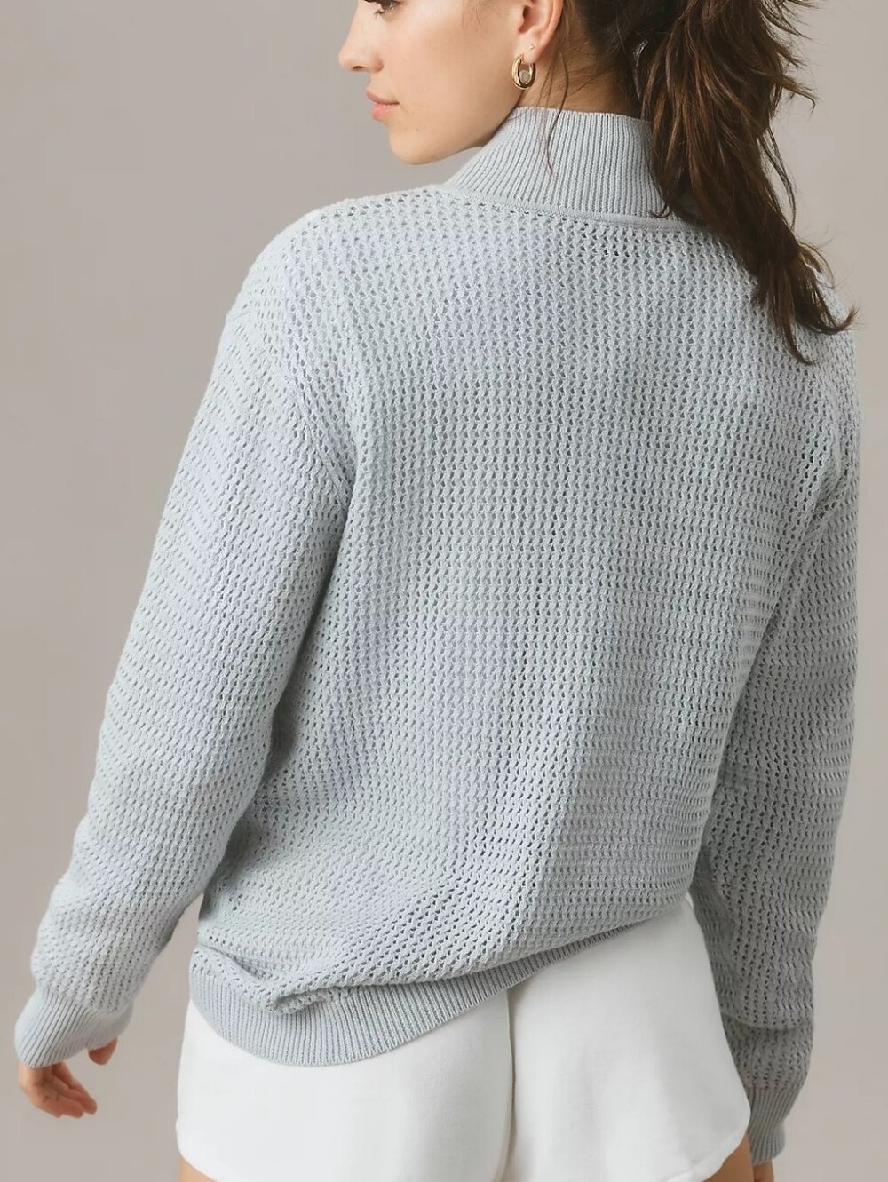 Varley Calva Quarter Zip Pullover In Pearl Blue Size Small - Picture 3 of 9